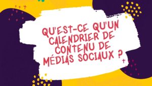 calendrier de contenu medias sociaux