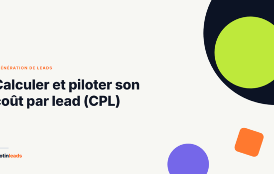 Illustration abstraite aux couleurs Spotinleads pour l'article sur le coût par lead CPL