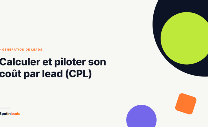 Illustration abstraite aux couleurs Spotinleads pour l'article sur le coût par lead CPL