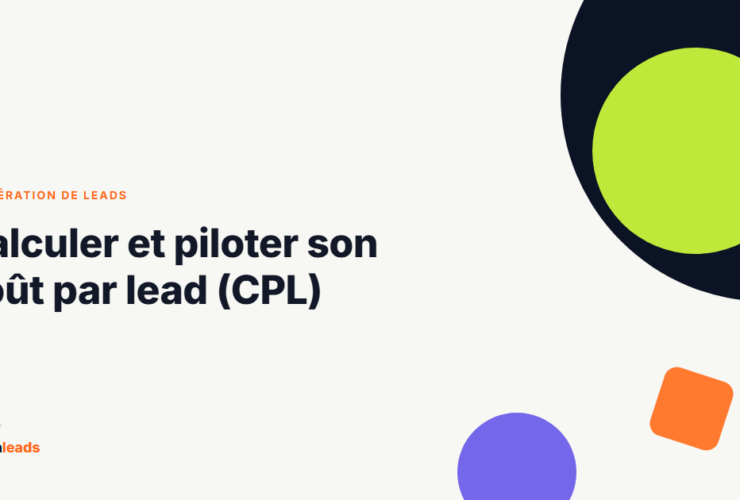 Illustration abstraite aux couleurs Spotinleads pour l'article sur le coût par lead CPL