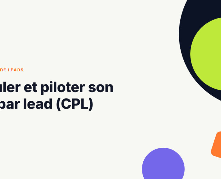 Illustration abstraite aux couleurs Spotinleads pour l'article sur le coût par lead CPL