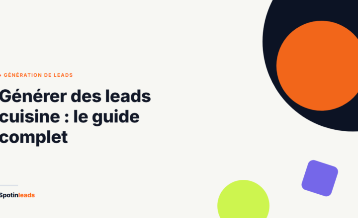 Illustration abstraite aux couleurs Spotinleads pour l'article génération de leads cuisine