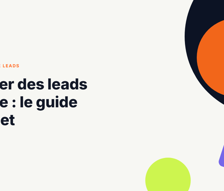 Illustration abstraite aux couleurs Spotinleads pour l'article génération de leads cuisine