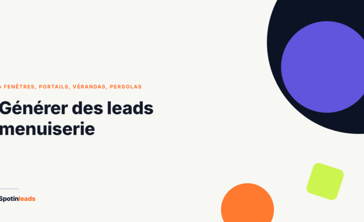 Illustration abstraite aux couleurs Spotinleads pour l'article génération de leads menuiserie