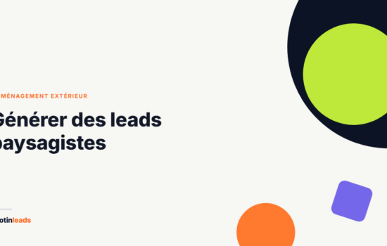 Illustration abstraite aux couleurs Spotinleads pour l'article génération de leads paysagistes