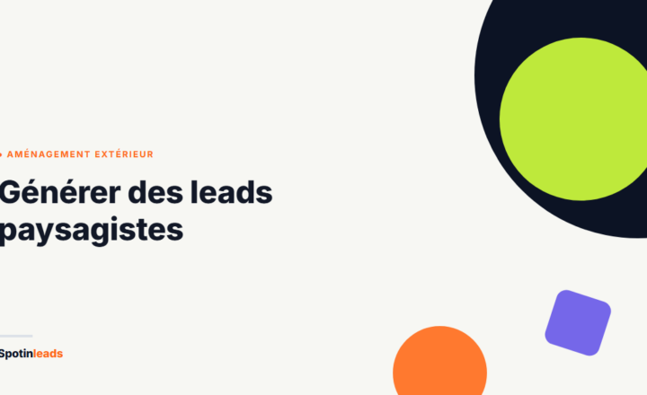 Illustration abstraite aux couleurs Spotinleads pour l'article génération de leads paysagistes