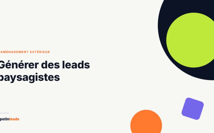 Illustration abstraite aux couleurs Spotinleads pour l'article génération de leads paysagistes