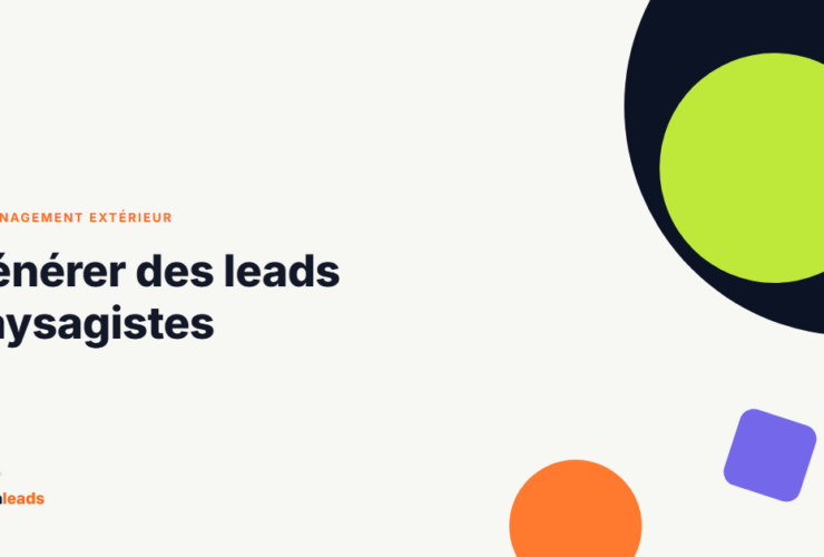 Illustration abstraite aux couleurs Spotinleads pour l'article génération de leads paysagistes