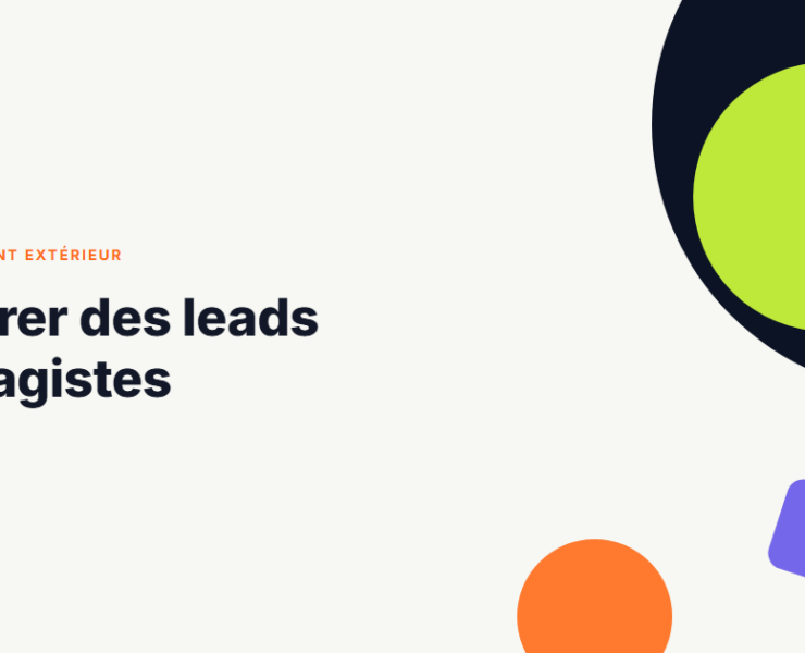 Illustration abstraite aux couleurs Spotinleads pour l'article génération de leads paysagistes