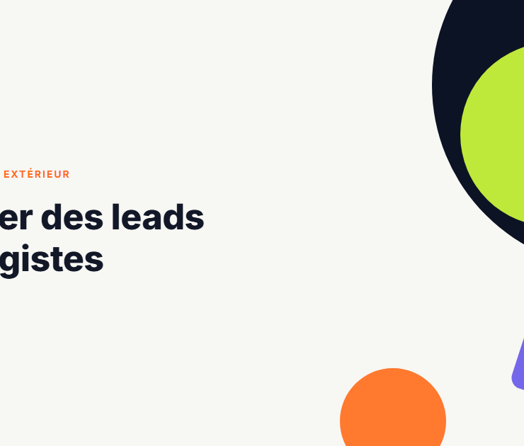 Illustration abstraite aux couleurs Spotinleads pour l'article génération de leads paysagistes