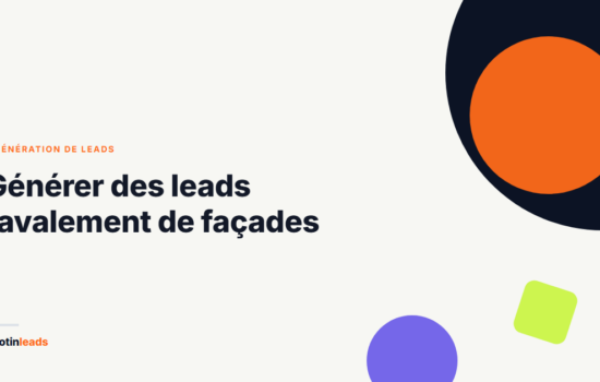 Illustration abstraite aux couleurs Spotinleads pour l'article génération de leads ravalement de façades