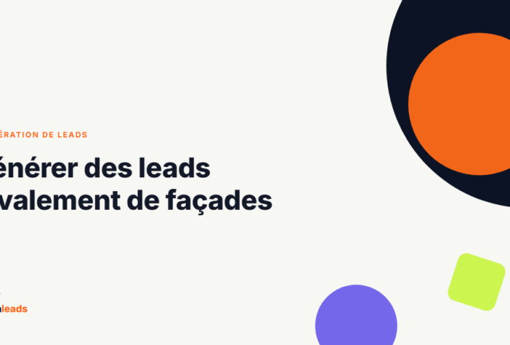 Illustration abstraite aux couleurs Spotinleads pour l'article génération de leads ravalement de façades