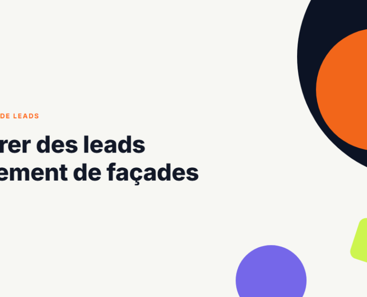 Illustration abstraite aux couleurs Spotinleads pour l'article génération de leads ravalement de façades