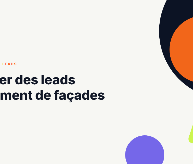 Illustration abstraite aux couleurs Spotinleads pour l'article génération de leads ravalement de façades